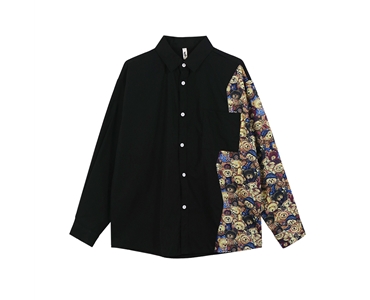 PATCHWORK PRINTED LONG SLEEVE SHIRT